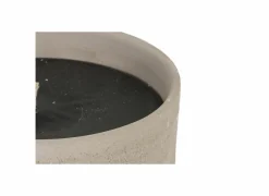 Kaarsenhouder beton Ø18x10cm - terracotta - grijs