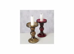 Kaarsenhouder Lune H14cm rood groen