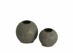 Kaarsenhouder San H8,5cm grijs