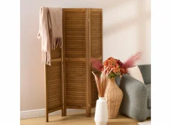 Kamerscherm Camila 120x2x170cm - paulownia hout - bruin