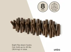 Kapstok Picket 8 Hook 61cm - walnoot