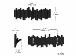 Kapstok Sticks Multi Hook 48,6cm - zwart