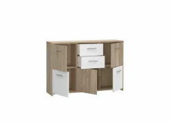 Kast Best Chest 114x30x78cm - decor - sonoma eik & wit