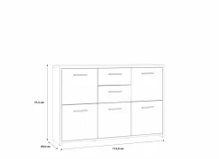 Kast Best Chest 114x30x78cm - decor - sonoma eik & wit