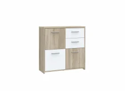 Kast Best Chest 77x30x78cm - decor - sonoma eik & wit