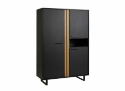 Kast Faro 127cm - melamine - structuur zwart