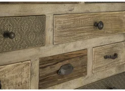 Kast Harem 90x40x112cm - mango massief - bruin & multicolor