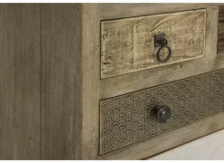 Kast Harem 90x40x112cm - mango massief - bruin & multicolor