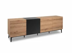 Kast Nola 200x42x65cm - melamine - artisanale eik