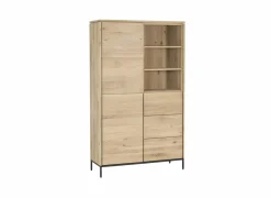 Kast Nomade 120x45x200cm - eik massief & fineer & decor - naturel