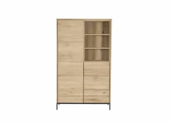 Kast Nomade 120x45x200cm - eik massief & fineer & decor - naturel