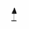 Kerstboom op voet H58cm - hout massief & metaal - zwart