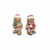 Kerstdecoratie Gingerbread H13,5cm polystone multicolor