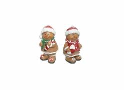 Kerstdecoratie Gingerbread H13,5cm polystone multicolor