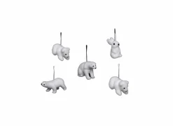 Kerstdecoratie Hangend dier wit