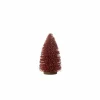 Kerstdecoratie Kerstboom met bessen H22cm - kunststof - rood