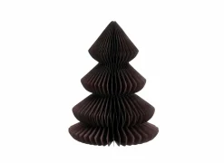 Kerstdecoratie Kerstboom 16x22cm - MDF - donkerpaars