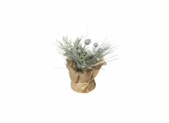 Kerststukje met Jute H16cm