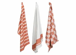 Keukenhanddoek Stoff 70x50cm - katoen - rust set van 3