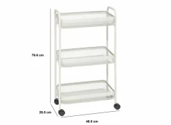 Keukentrolley Mayaj 46,5x26,5x79,6cm - staal - beige