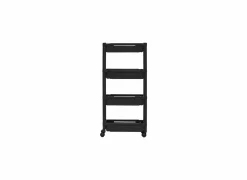 Keukentrolley uitrekbaar 37,5x15x78,5cm - kunststof - zwart