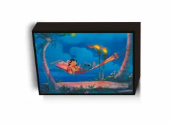 Kinderdecoratie Lilo & Stitch verlicht canvas 30x40cm