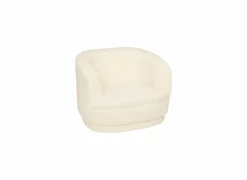 Kinderfauteuil Sky bouclé wit