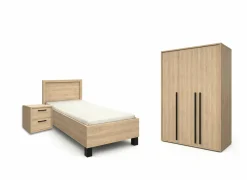 Kinderkamer Tessa met bed 90x200cm - kleerkast 151cm en 1 nachtkastje