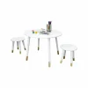 Kinderset tafel & 2 stoelen - MDF & hout - wit