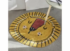 Kindertapijt Jungle Leeuw 80x75cm - katoen - oranje