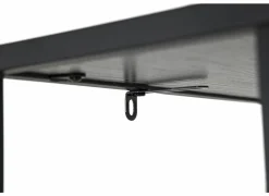 Kledingrek Gallo 90x40x178cm - melamine & metaal - zwart