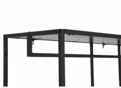 Kledingrek Gallo 90x40x178cm - melamine & metaal - zwart