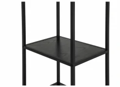 Kledingrek Gallo 90x40x178cm - melamine & metaal - zwart