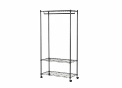 Kledingrek Squall 90x45x180cm - staal - zwart