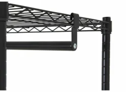 Kledingrek Squall 90x45x180cm - staal - zwart