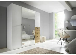 Kleerkast 181cm - decor - alpine wit & artisanale eik