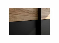 Kleerkast Dalate 271cm - decor - kastanje eik & mat zwart