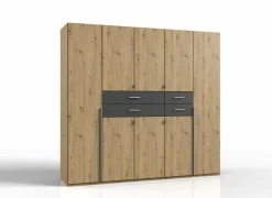 Kleerkast Denver 225cm - decor - artisanale eik & grafiet