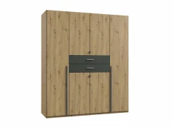 Kleerkast Denver 180cm - decor - artisanale eik & grafiet