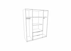 Kleerkast Duo 2 179cm - decor - digisteel & grafiet