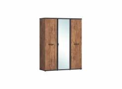 Kleerkast Ellen 164cm - decor - acacia & zwart