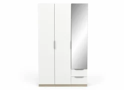 Kleerkast Ghost 119cm - decor - kronberg eik & wit