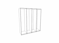 Kleerkast Holmes 200cm - MDF - eik