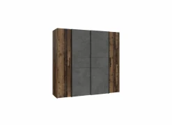 Kleerkast Kalixtus 200cm - decor - old wood & donkergrijs