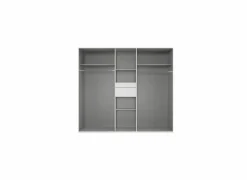 Kleerkast Moldau 225cm - decor - wit