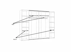 Kleerkast Narago 270cm - decor - artisanale eik & beton