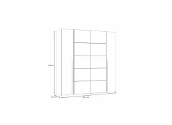 Kleerkast Narago 200cm - decor - wit