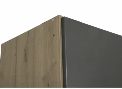 Kleerkast Quadraspin 226cm - decor - artisanale eik/ metallic grijs