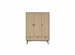 Kleerkast Ry 151cm - decor - bruin & zwart