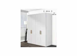 Kleerkast Select 200cm - decor - wit